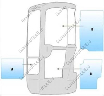 Equipment window / windscreen equipment Komatsu PC20 - 30-40 MRX-8
