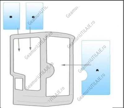 Equipment window / windscreen equipment Kubota U35 - U45 mini excavator