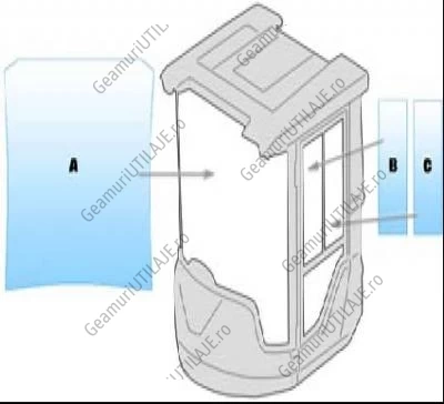 Machine glass / windshield Equipment VOLVO L60F- L70F - L90F - L110F - L120F - L150F - L180F - L220F - L350F